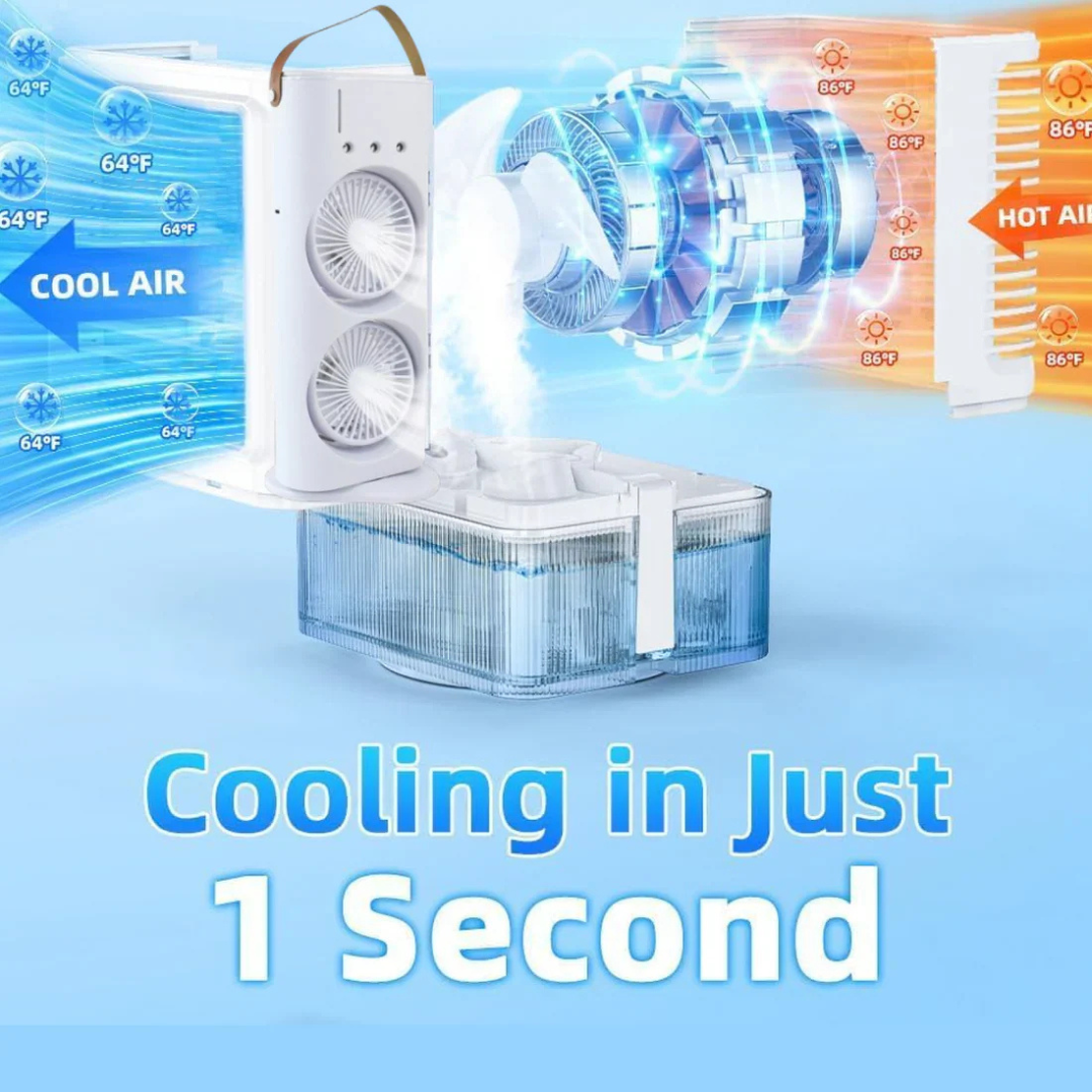 Rechargeable Mini Air Cooler with LED Light
